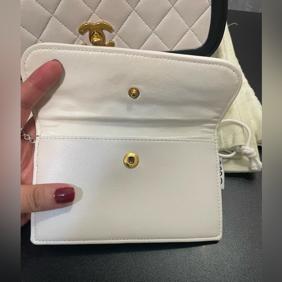 Chanel Rare Vintage Bicolor Single Flap with removable pouch - Picture 4 of 16